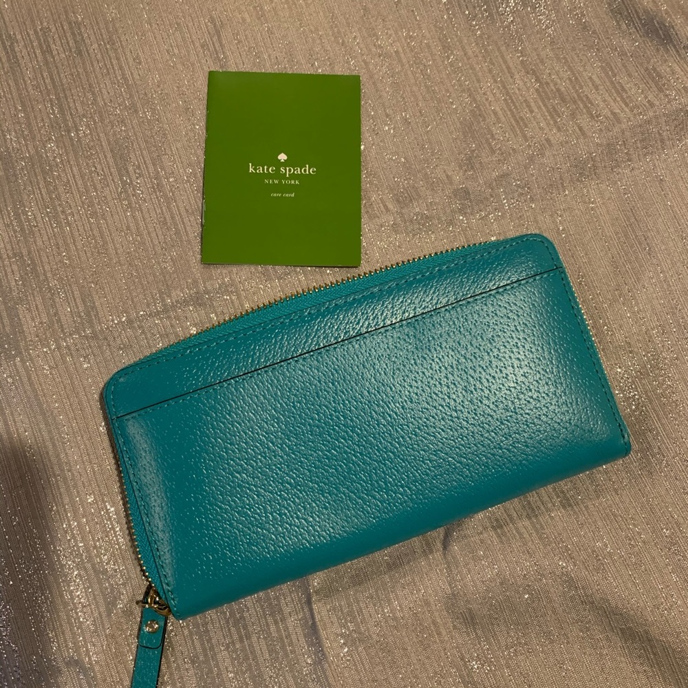 Kate Spade Turquoise Leather Waller